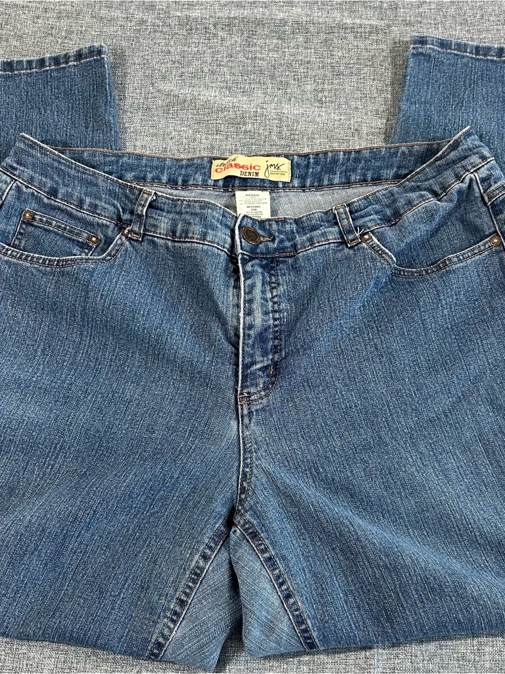 Just My Size Classic Women’s Straight Leg  High-Rise Jeans Denim